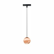 faretto bora magnet track 8.5w luce calda 3000k beneito faure oro rosa a sospensione da binario