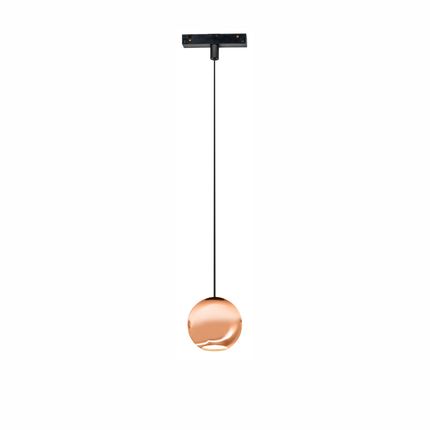 faretto bora magnet track 8.5w luce calda 3000k beneito faure oro rosa a sospensione da binario