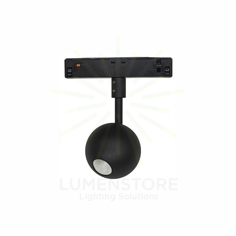 faretto bora magnet track 4.5w luce calda 2700k beneito faure nero da binario