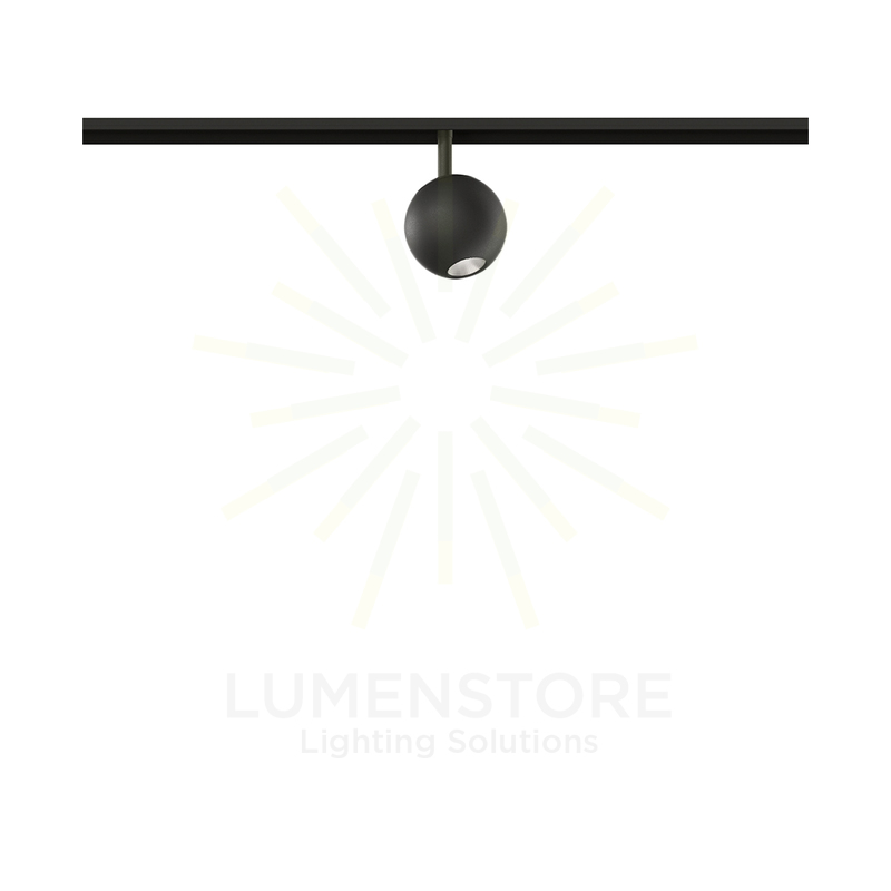 faretto led per binario magnetico 48v 4.5w luce calda 2700k nero ip20 beneito faure 4583