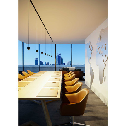 sospensione led per binario magnetico 48v 8.5w 3000k nero ip20 bora-s 4576