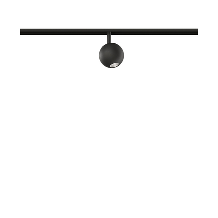 faretto led per binario magnetico 48v 4.5w luce calda 3000k nero ip20 beneito faure 4584