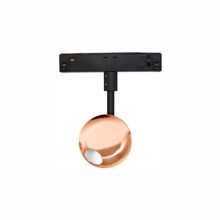 faretto bora magnet track 4.5w luce calda 3000k beneito faure oro rosa da binario