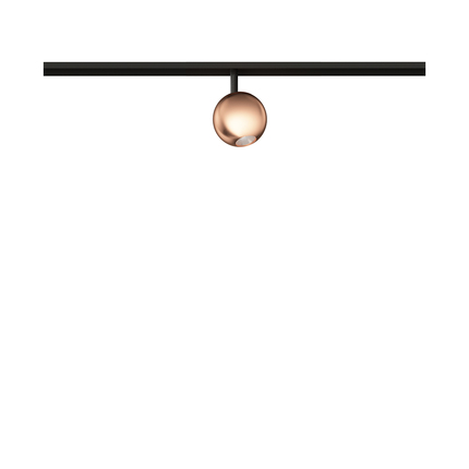 faretto led per binario magnetico 48v 4.5w luce calda 3000k oro rosa ip20 beneito faure 4588