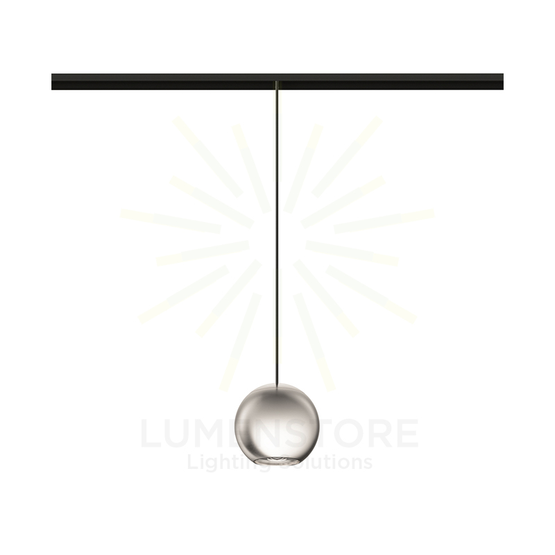 sospensione led per binario magnetico 48v 8.5w 2700k cromo ip20 bora-s 4577