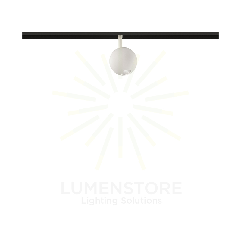 faretto led per binario magnetico 48v 4.5w luce calda 3000k bianco ip20 beneito faure 4582