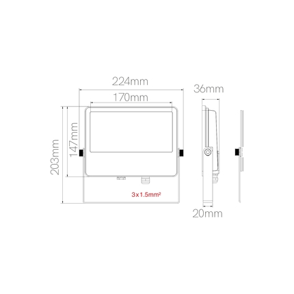 proiettore sky switch 40w cct beneito faure nero ip65 ik08