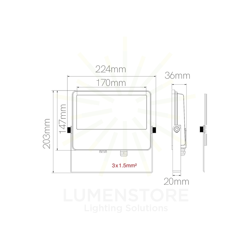 proiettore sky switch 40w cct beneito faure nero ip65 ik08