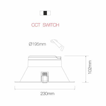 faretto led da incasso 25w 220/240v cct bianco ip40 beneito faure 4691