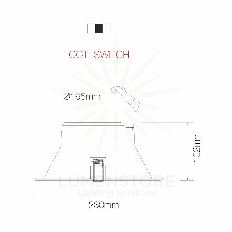 faretto led da incasso 25w 220/240v cct bianco ip40 beneito faure 4691