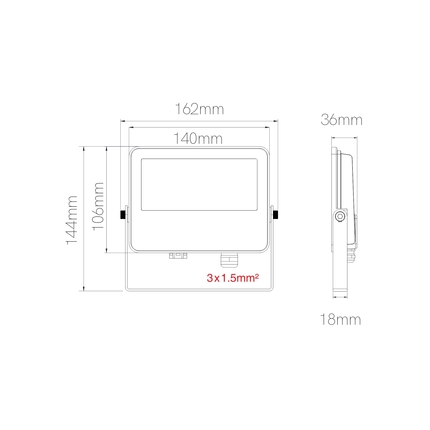 proiettore sky switch 20w cct beneito faure bianco ip65 ik08