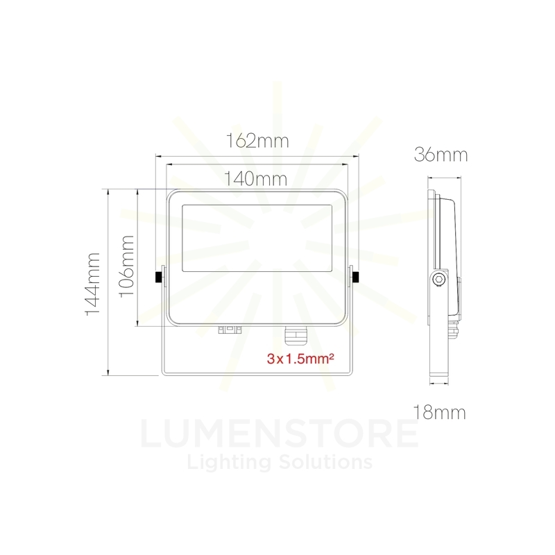 proiettore sky switch 20w cct beneito faure bianco ip65 ik08