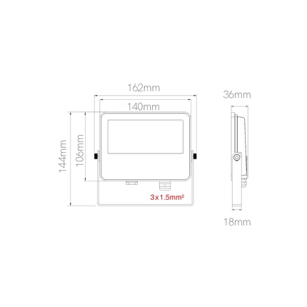 proiettore sky switch 30w cct beneito faure bianco ip65 ik08