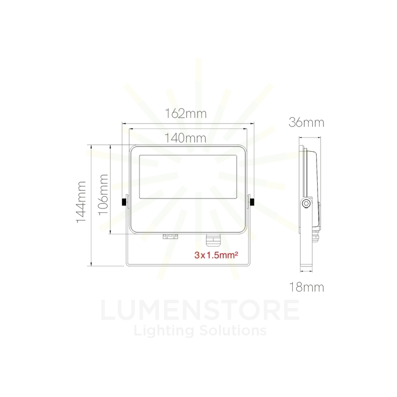 proiettore sky switch 30w cct beneito faure bianco ip65 ik08