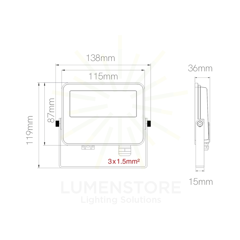 proiettore sky switch 10w cct beneito faure grigio ip65 ik08