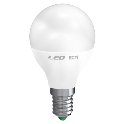 lampadina led sfera e14 6w luce fredda 6000k ecoman vetro ghiaccio