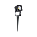 faretto da esterno zas square 7w luce calda 3000k beneito faure con picchetto nero ip65 ik08