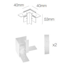 accessorio giunzione "l" angolo piano per magnet track surface beneito faure bianco