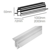 binario magnetico da incasso magnet track recessed 1 metro beneito faure bianco