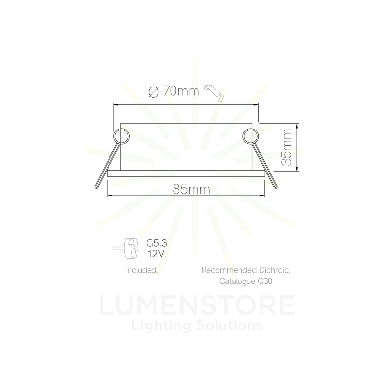 faretto da incasso rok gu5.3 beneito faure nero ip65